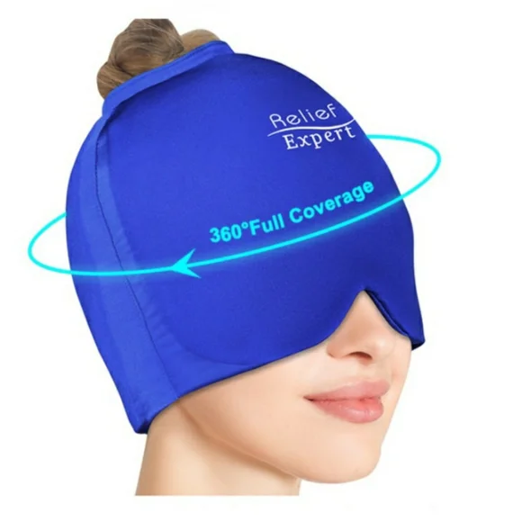Migraine Ice Gel Cap Stress Tension Headache Relief - 360 Coverage New - Picture 3 of 6
